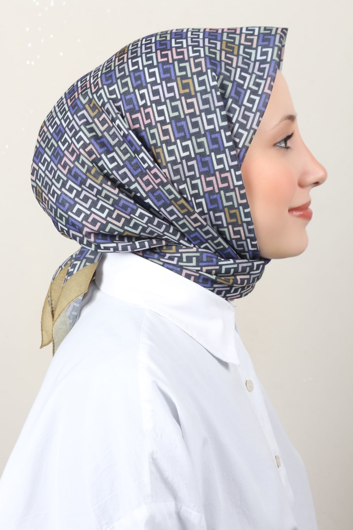 Lux Soft Pamuklu Eşarp 4040-229 Yağ Yeşili 