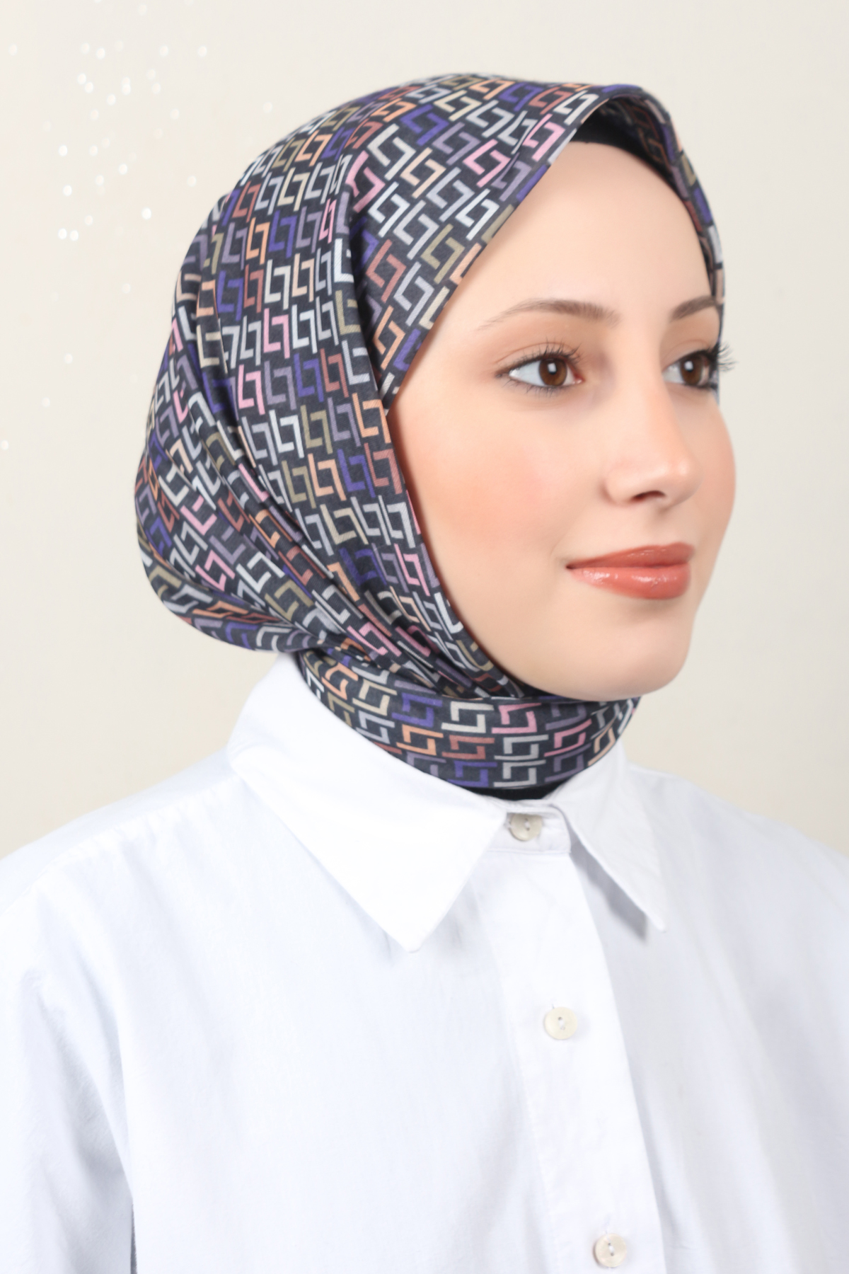 Lux Soft Pamuklu Eşarp 4040-230 Leylak 