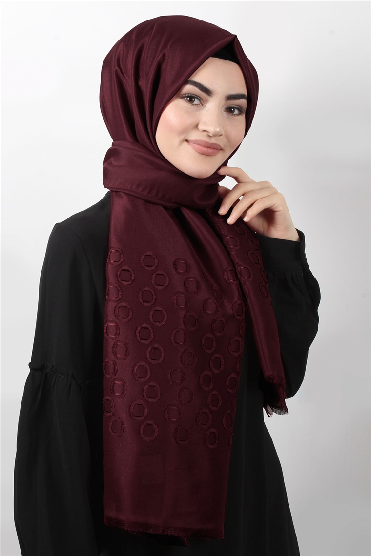 Maria Şal 3382-10 Bordo