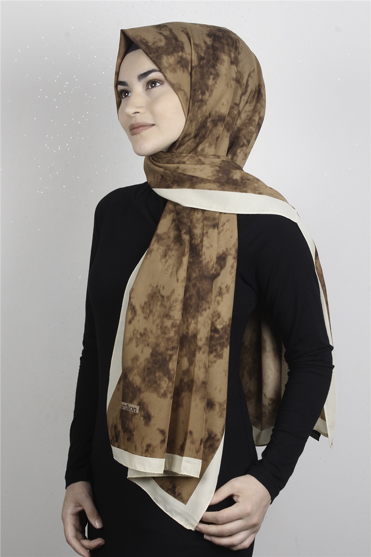 Medine Desenli Şal 1804-1 Kahve