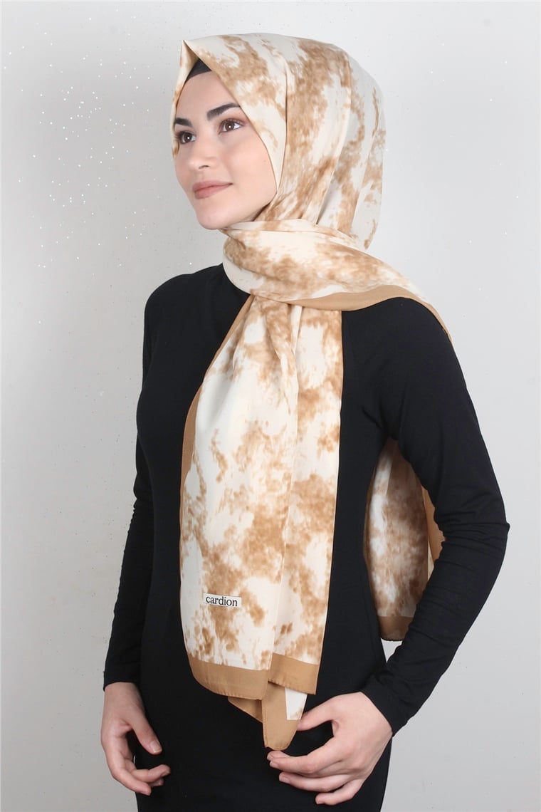 Medine Desenli Şal 1804-13 Karamel 