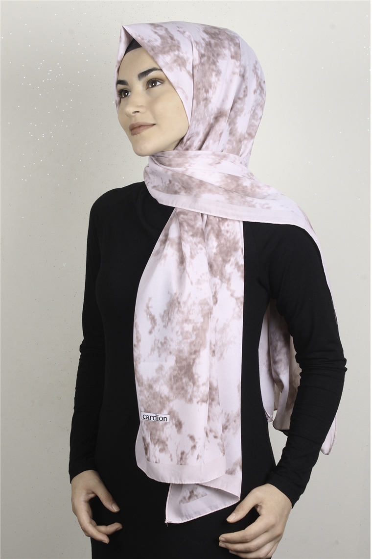 Medine Desenli Şal 1804-3 Toz Pembe
