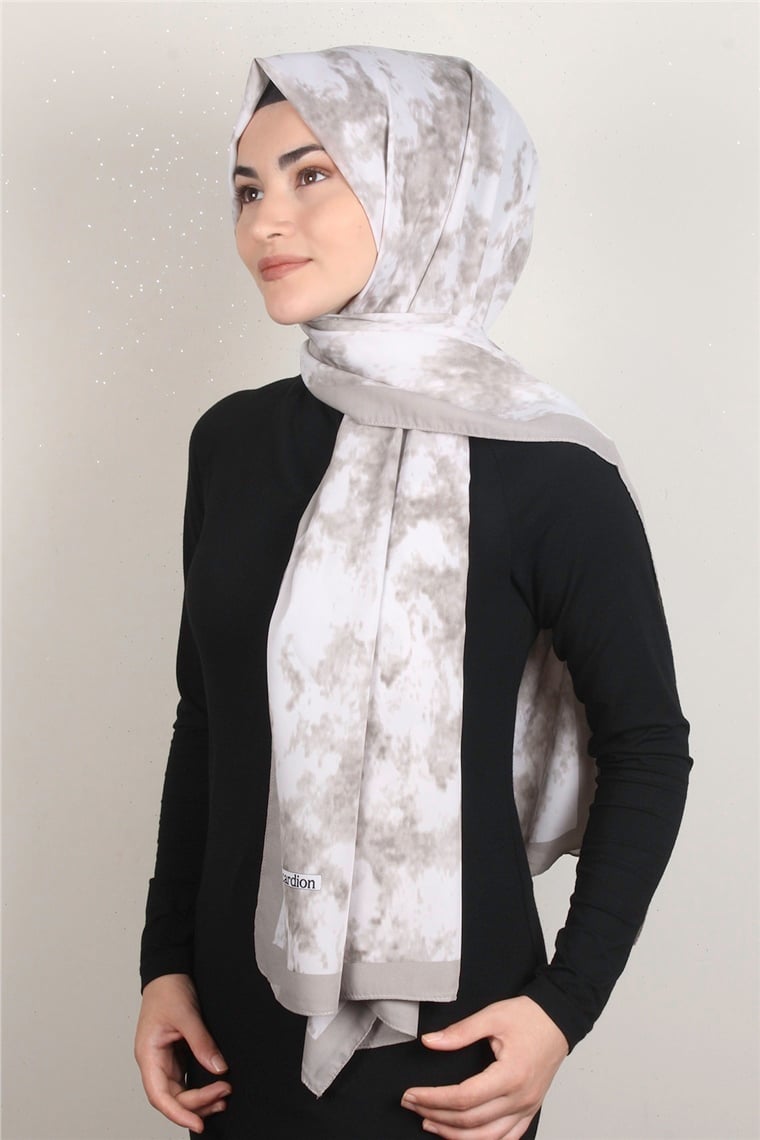 Medine Desenli Şal 1804-7 Vizon
