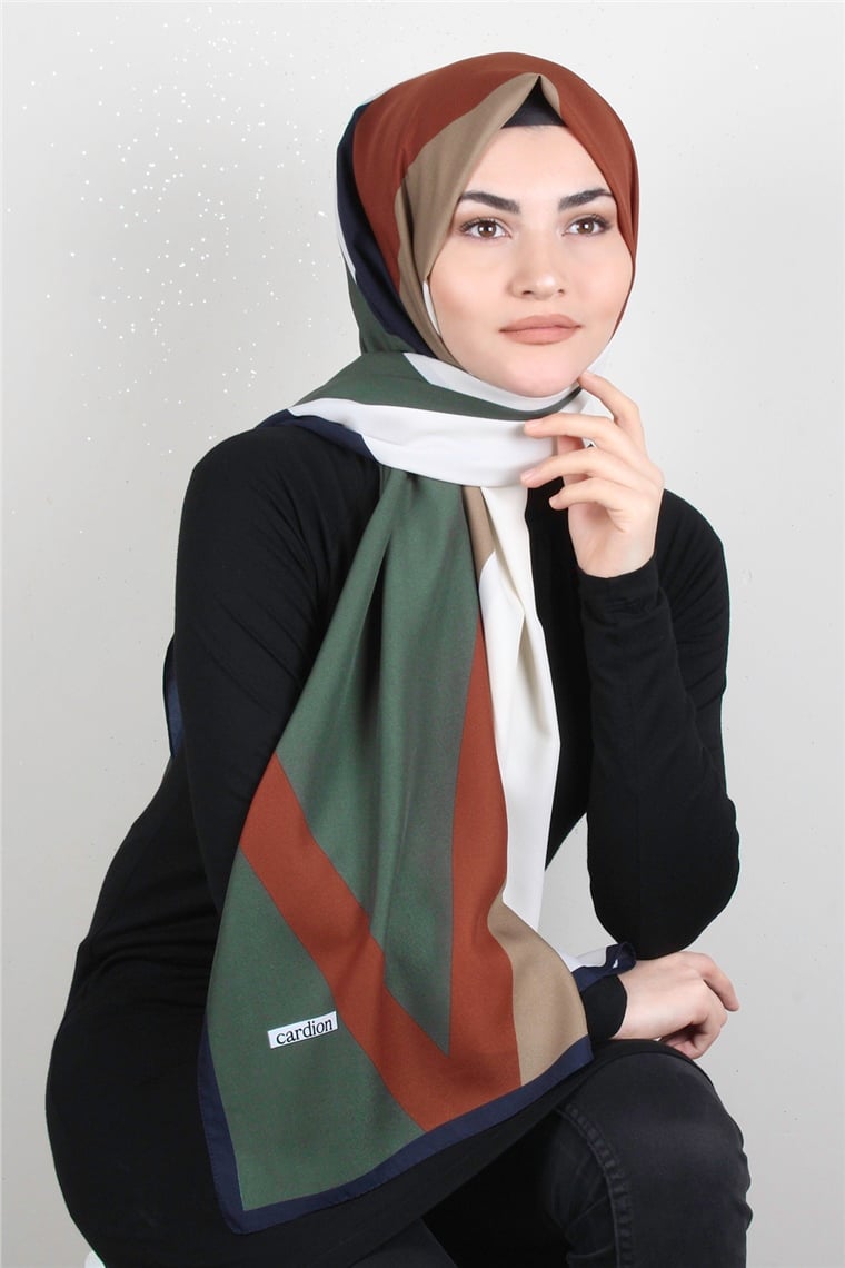 Medine Desenli Şal 1810-8 Lacivert