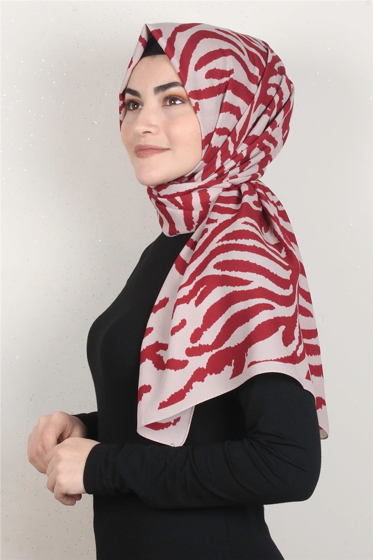 Medine Desenli Şal 1840-48 Bordo