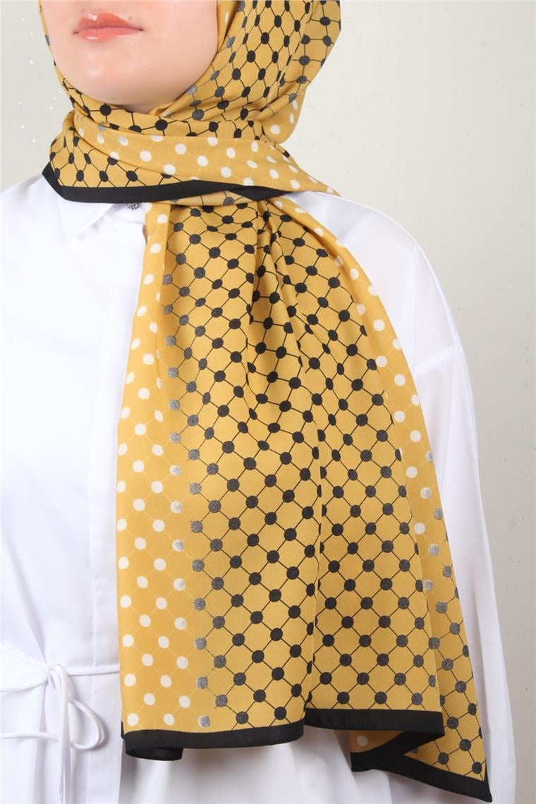 Medine Desenli Şal 2422-3 Hardal