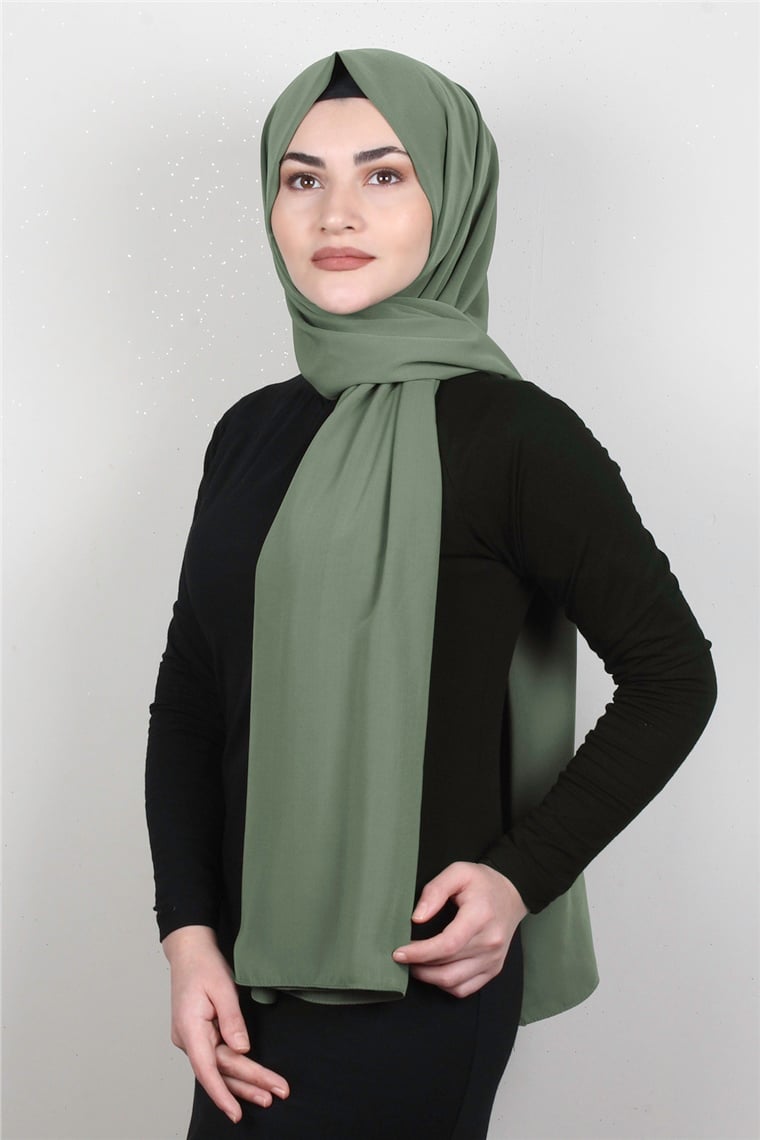 Medine İpeği Şal 1366-3 Fıstık Yeşili