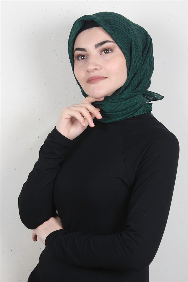 Mistik Pamuk Eşarp 4101-1 Zümrüt 