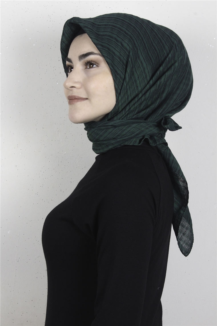 Mistik Pamuk Eşarp 4101-1 Zümrüt 