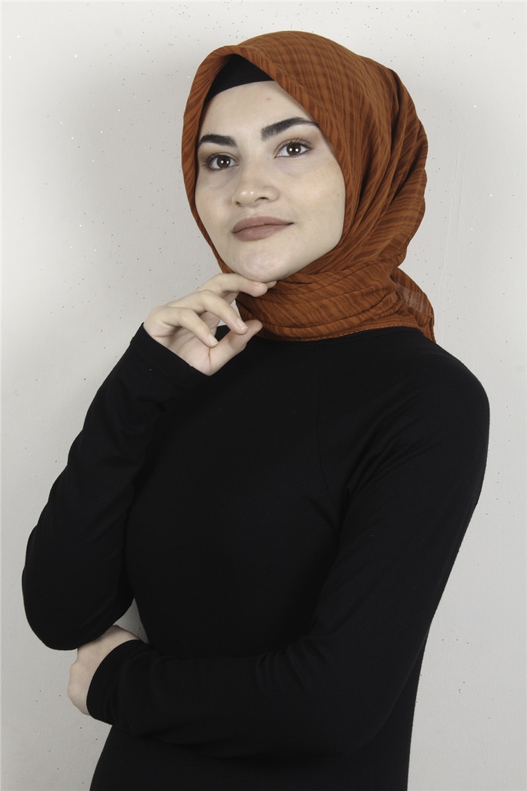 Mistik Pamuk Eşarp 4101-19 Turuncu