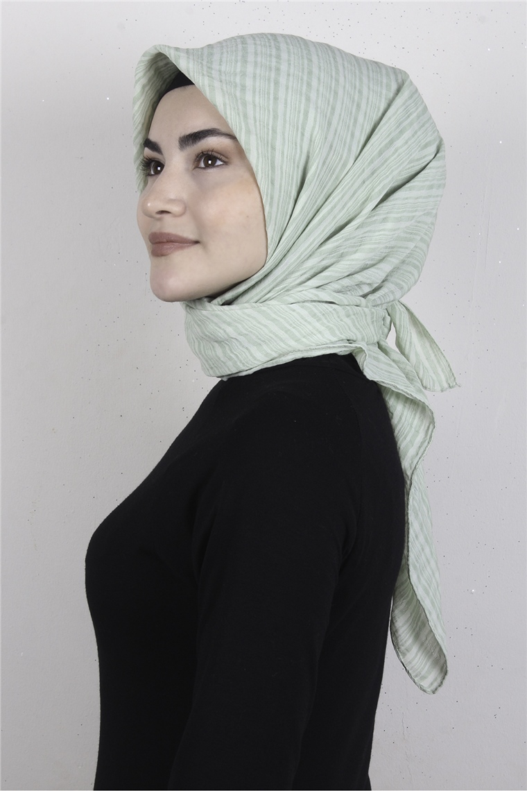 Mistik Pamuk Eşarp 4101-26 Su Yeşili