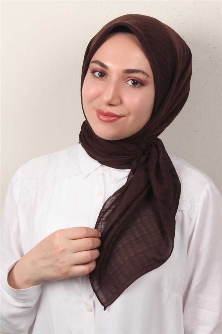 Mistik Pamuk Eşarp 4101-40 Kahverengi