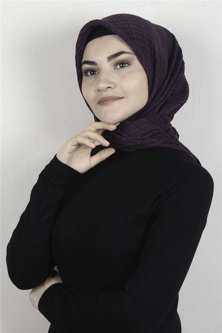 Mistik Pamuk Eşarp 4101-9 Mor