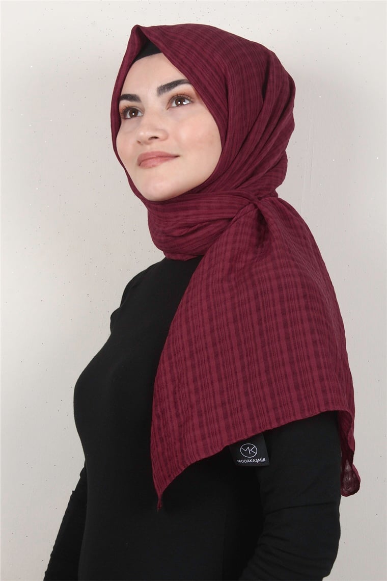 Mistik Pamuk Şal 2626-17 Bordo