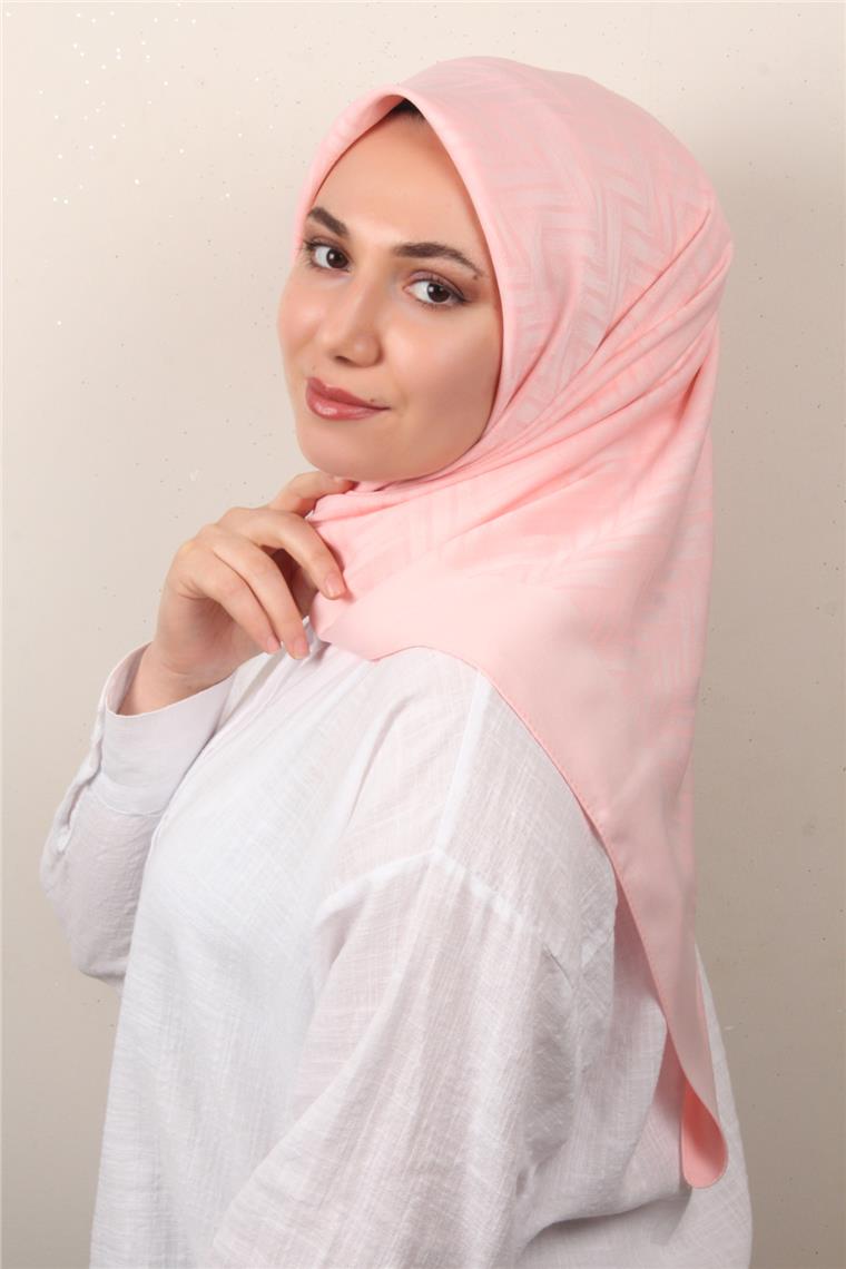 Modakaşmir İpeksi Jakar Eşarp 5355-11 Açık Pembe