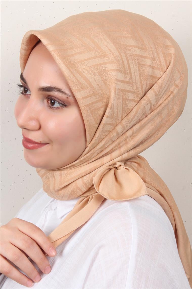 Modakaşmir İpeksi Jakar Eşarp 5355-13 Koyu Bej