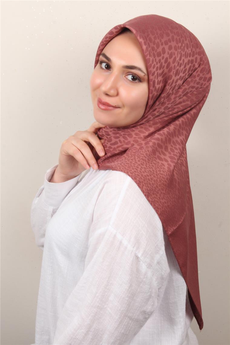 Modakaşmir İpeksi Jakar Eşarp 5356-6 Gül Kurusu