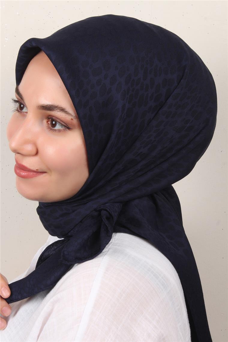 Modakaşmir İpeksi Jakar Eşarp 5356-7 Lacivert