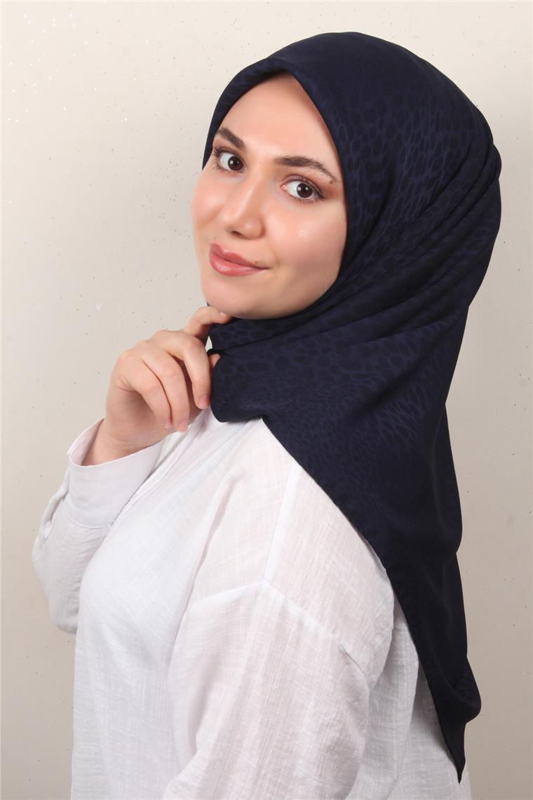 Modakaşmir İpeksi Jakar Eşarp 5356-7 Lacivert