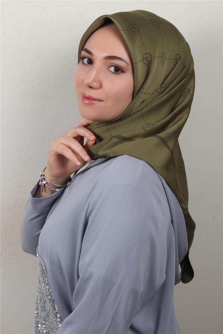 Modakaşmir İpeksi Jakar Eşarp 5357-1 Haki