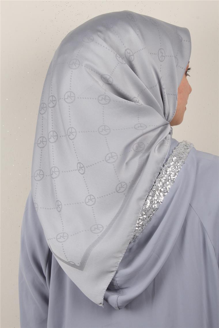 Modakaşmir İpeksi Jakar Eşarp 5357-2 Gümüş