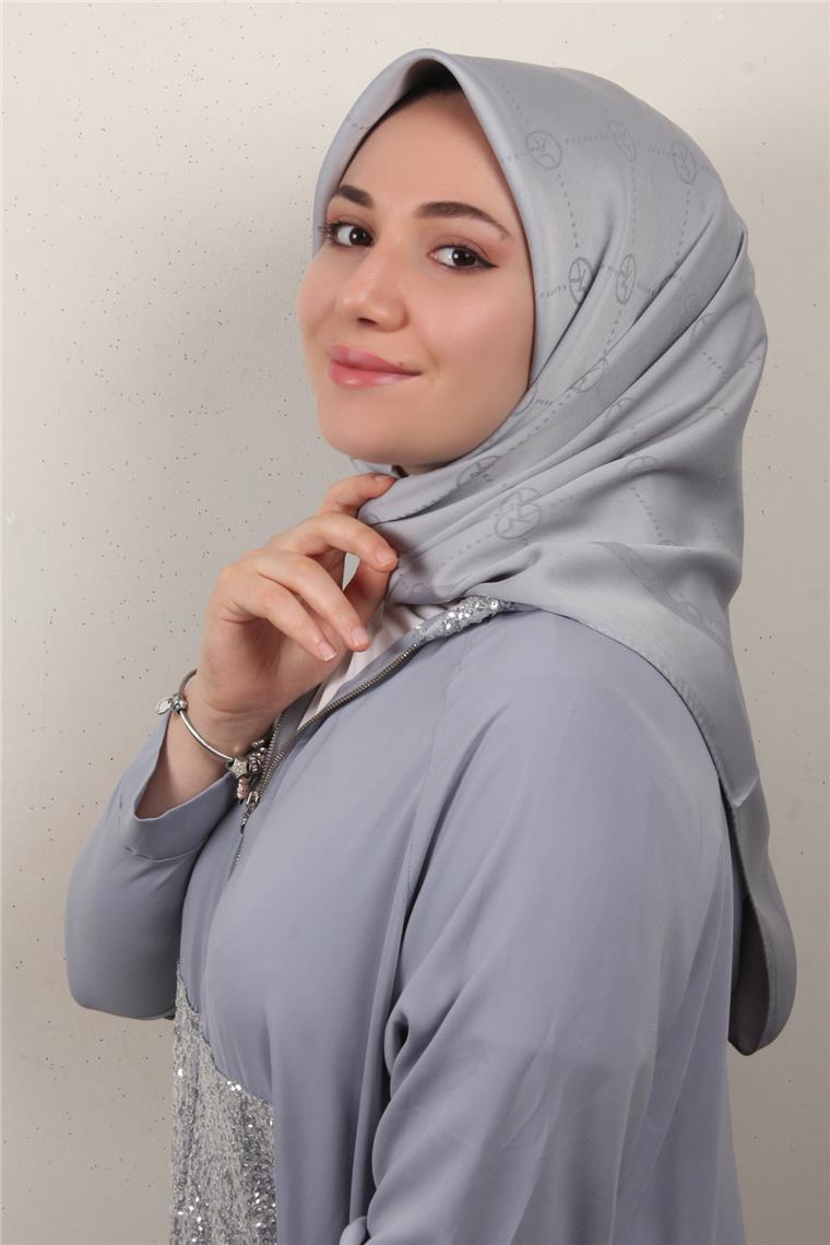 Modakaşmir İpeksi Jakar Eşarp 5357-2 Gümüş
