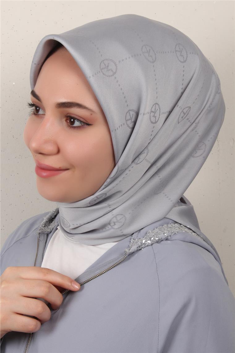Modakaşmir İpeksi Jakar Eşarp 5357-2 Gümüş
