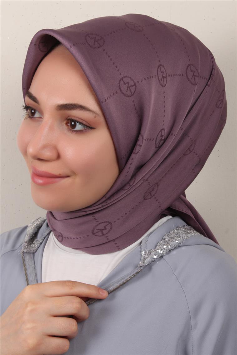 Modakaşmir İpeksi Jakar Eşarp 5357-6 İncir Moru