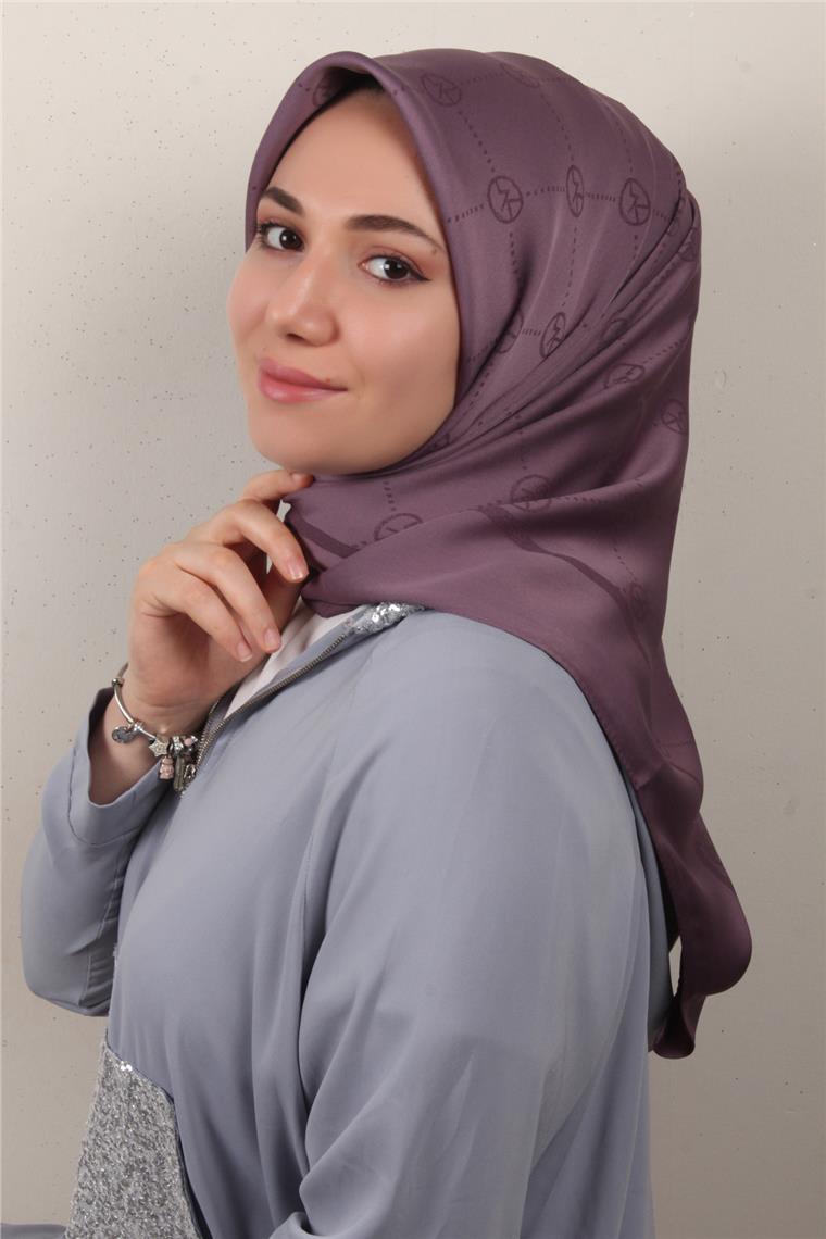 Modakaşmir İpeksi Jakar Eşarp 5357-6 İncir Moru