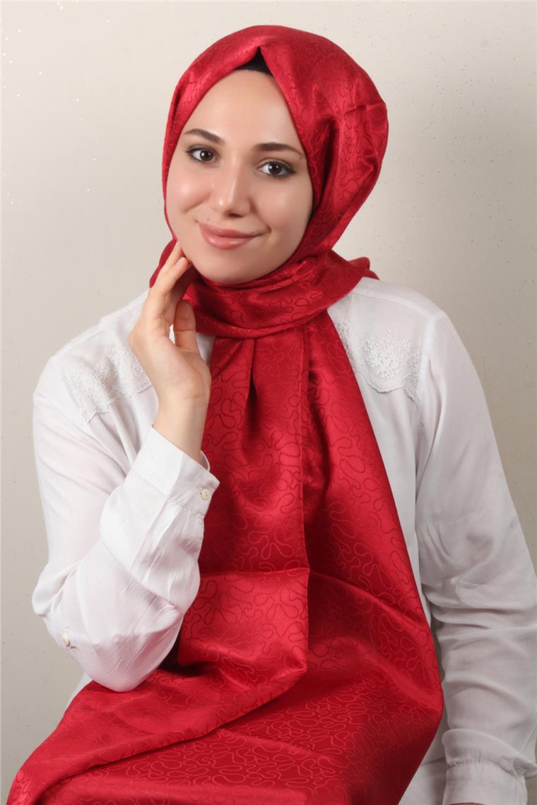 Modakaşmir Jakar Serisi 2760-12 Damla Desen Kırmızı