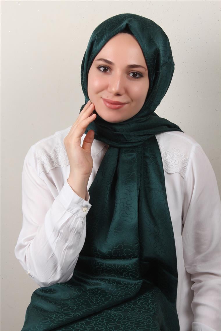 Modakaşmir Jakar Serisi 2760-4 Damla Desen Zümrüt