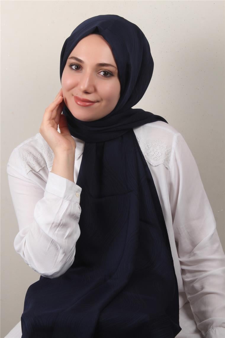 Modakaşmir Jakar Serisi 2761-16 Işıltı Desen Lacivert