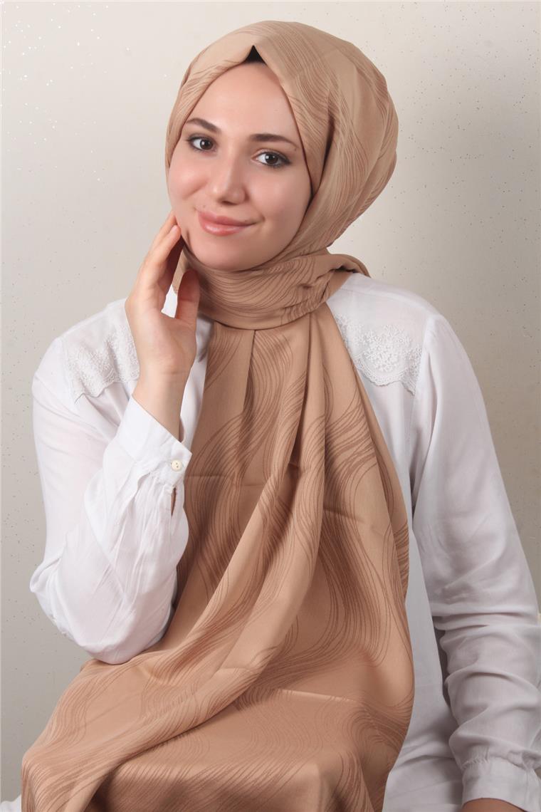 Modakaşmir Jakar Serisi 2761-2 Işıltı Desen Sütlü Kahve