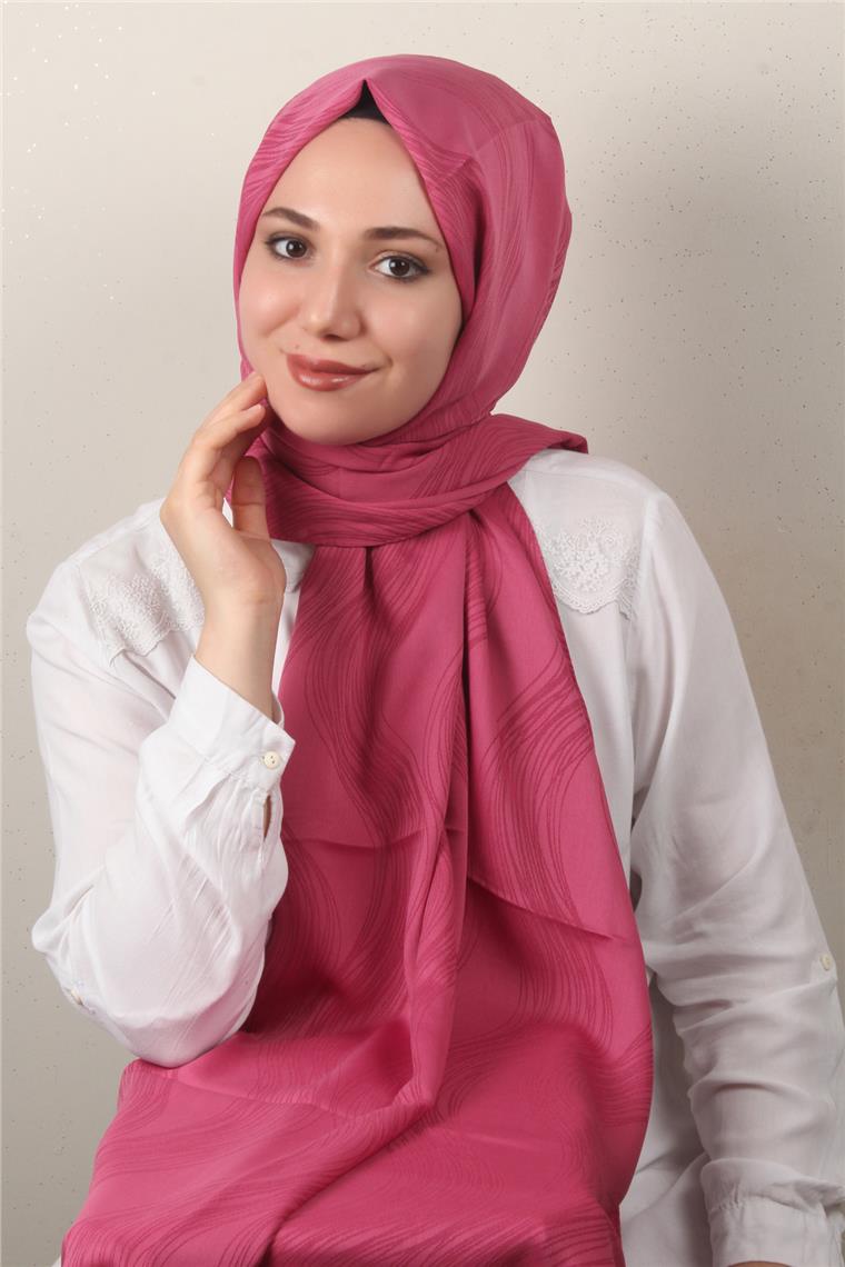 Modakaşmir Jakar Serisi 2761-6 Işıltı Desen Fuşya