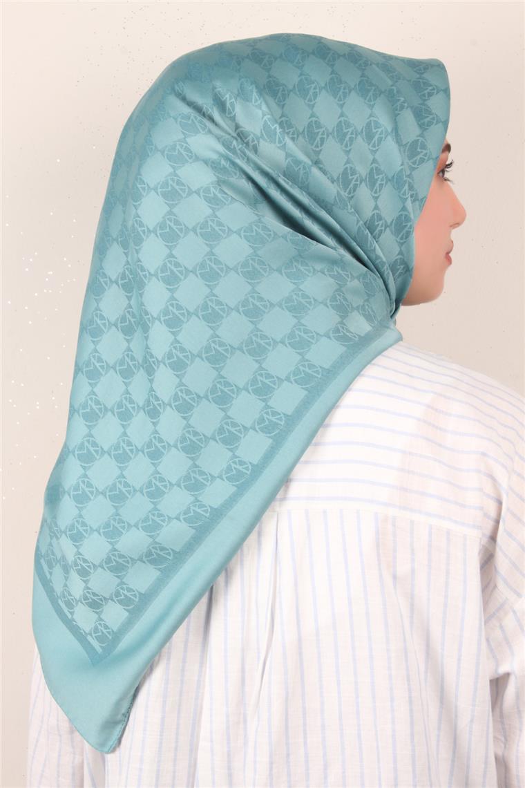 Modakaşmir Mk Desen Eşarp 5354-10 Su Yeşili