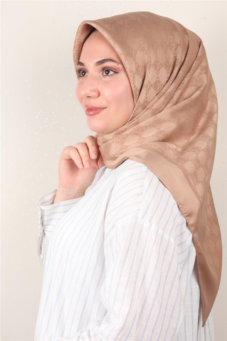 Modakaşmir Mk Desen Eşarp 5354-12 Koyu Bej