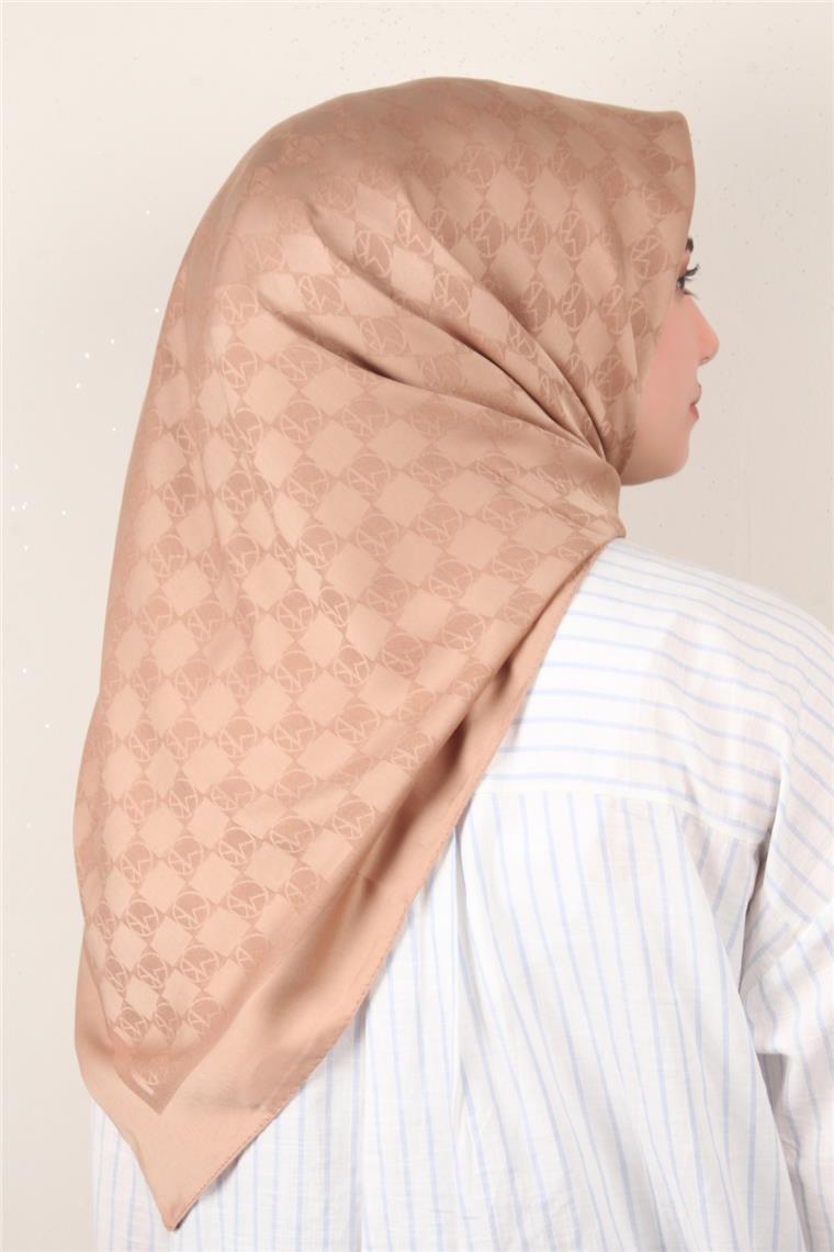 Modakaşmir Mk Desen Eşarp 5354-12 Koyu Bej