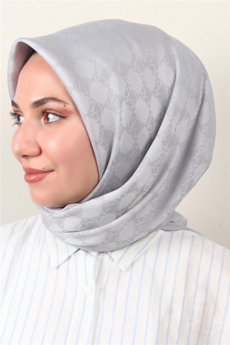 Modakaşmir Mk Desen Eşarp 5354-13 Gümüş