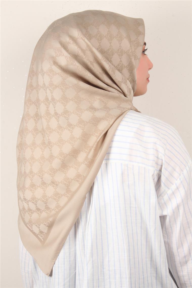 Modakaşmir Mk Desen Eşarp 5354-14 Antik Bej
