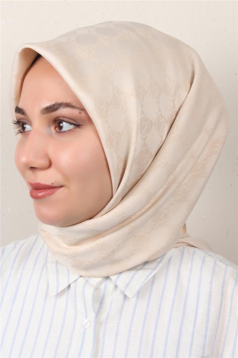 Modakaşmir Mk Desen Eşarp 5354-18 Açık Bej