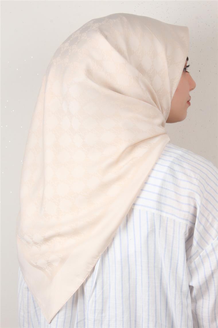 Modakaşmir Mk Desen Eşarp 5354-18 Açık Bej