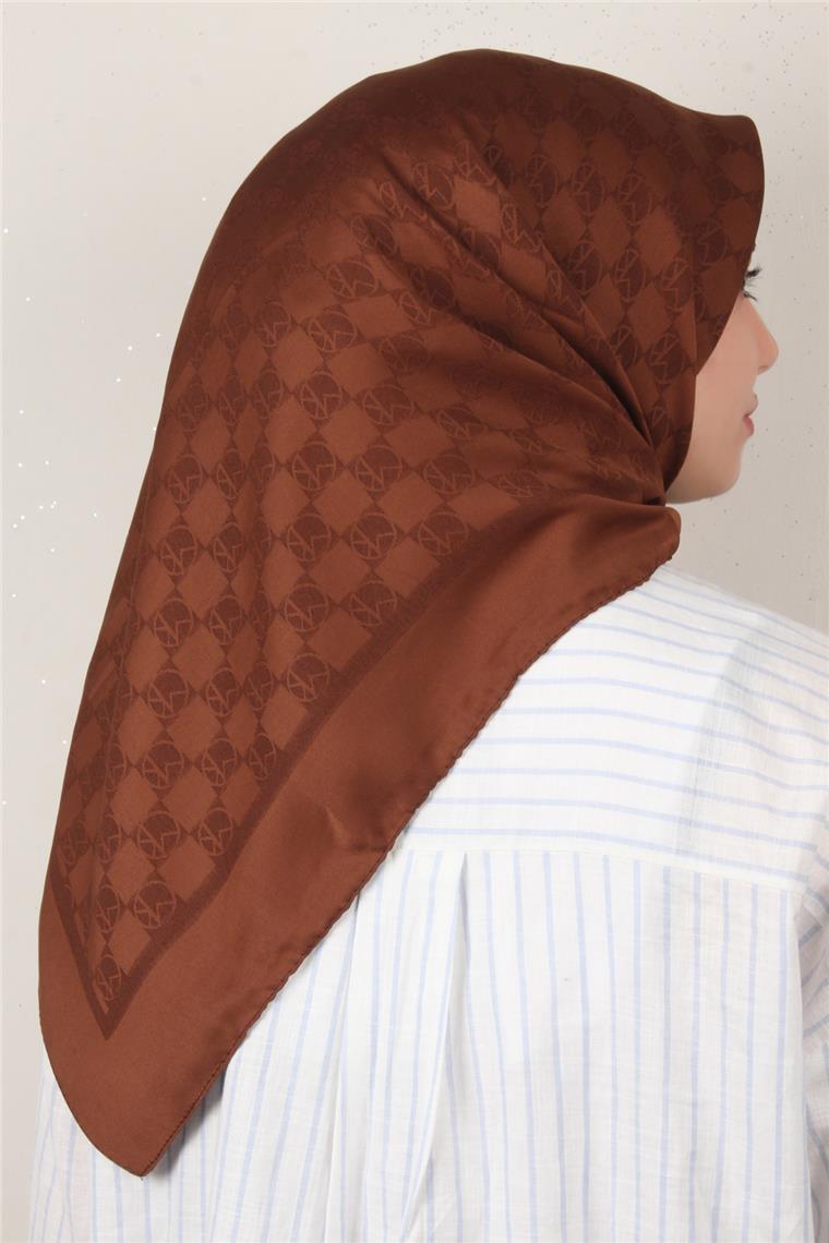 Modakaşmir Mk Desen Eşarp 5354-19 Çikolata Kahve