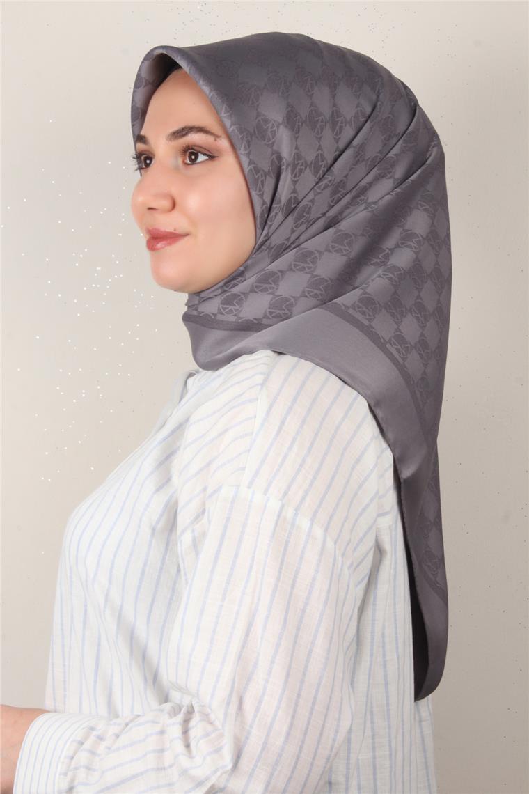 Modakaşmir Mk Desen Eşarp 5354-20 Füme