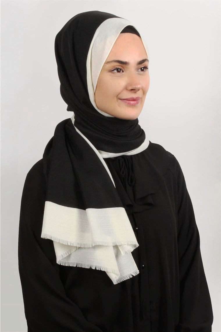 Monogram Şal 127-4 Siyah