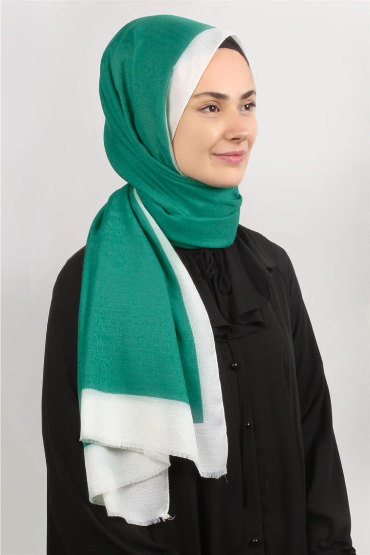 Monogram Şal 127-8 Su Yeşili
