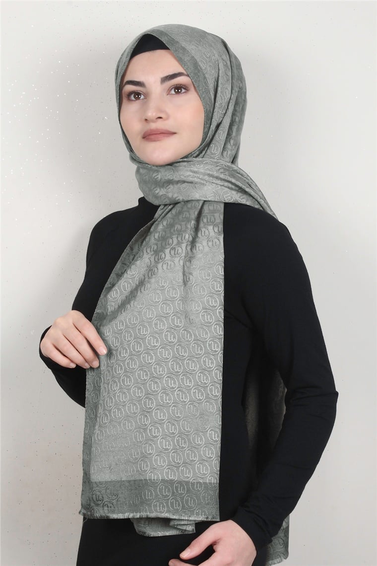 Monogram Şal 145-25 Küf Yeşili