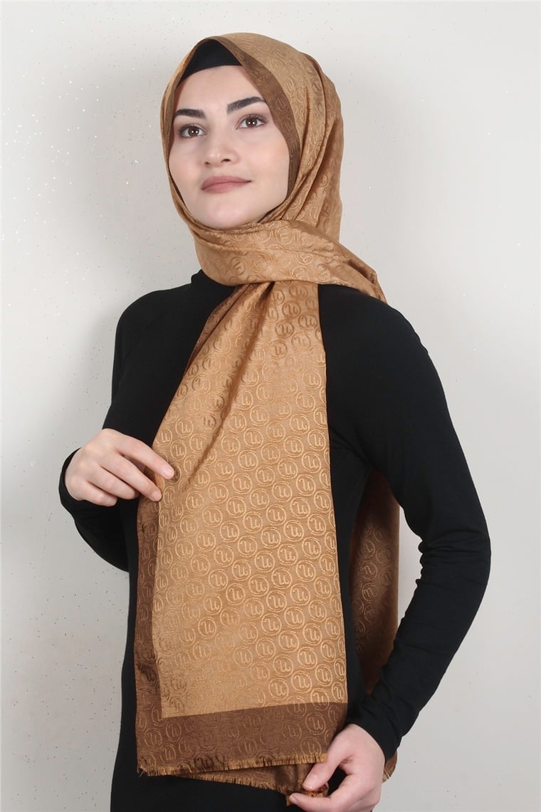 Monogram Şal 145-26 Karamel