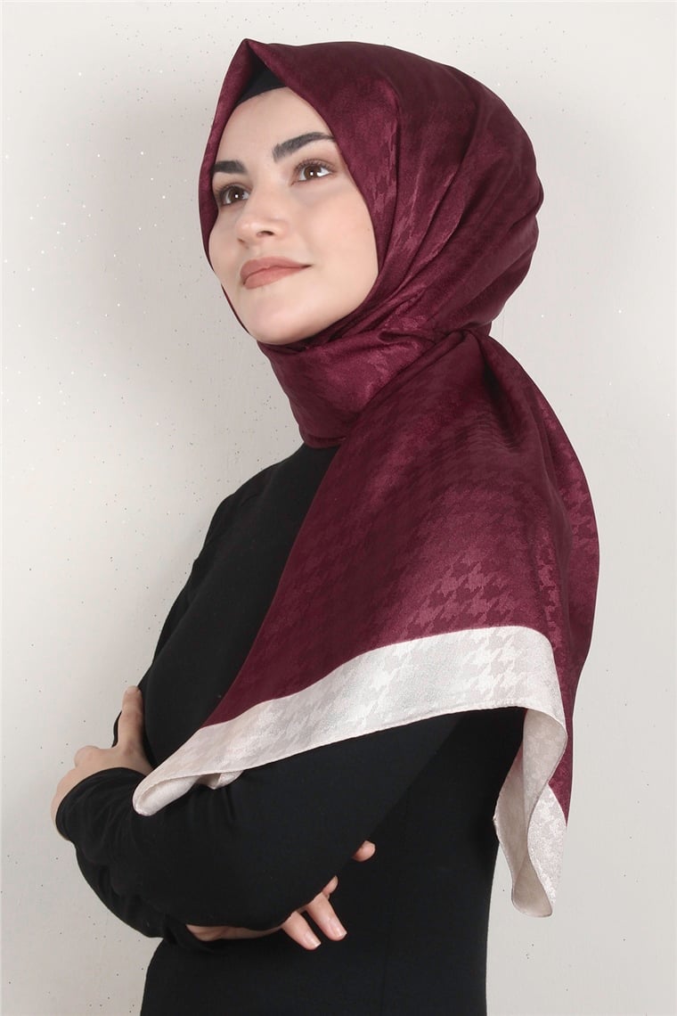 Monogram Şal 149-11 Bordo