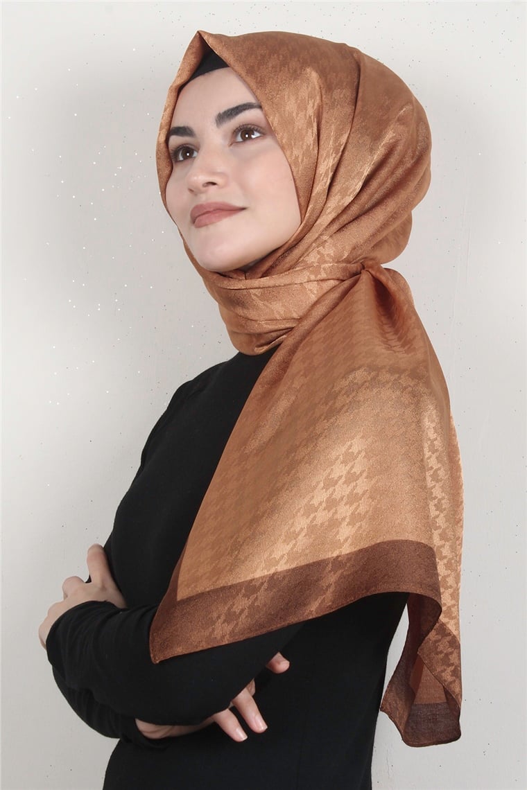 Monogram Şal 149-15 Karamel