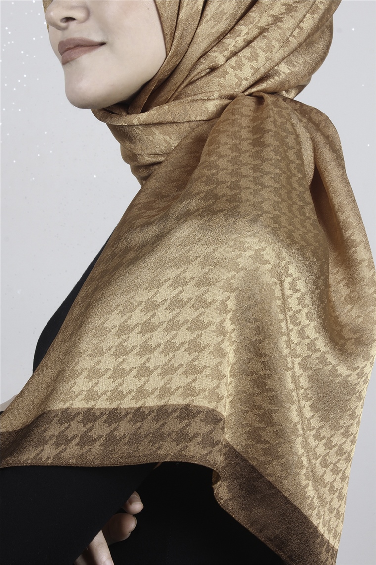 Monogram Şal 149-15 Karamel